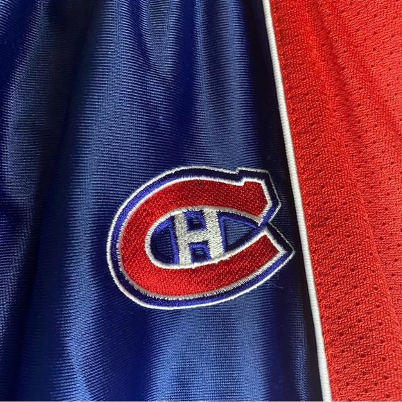 Montreal Canadiens Official NHL Shiny Track Pants Button Ankle L Y14/16 Sports - Picture 6 of 11